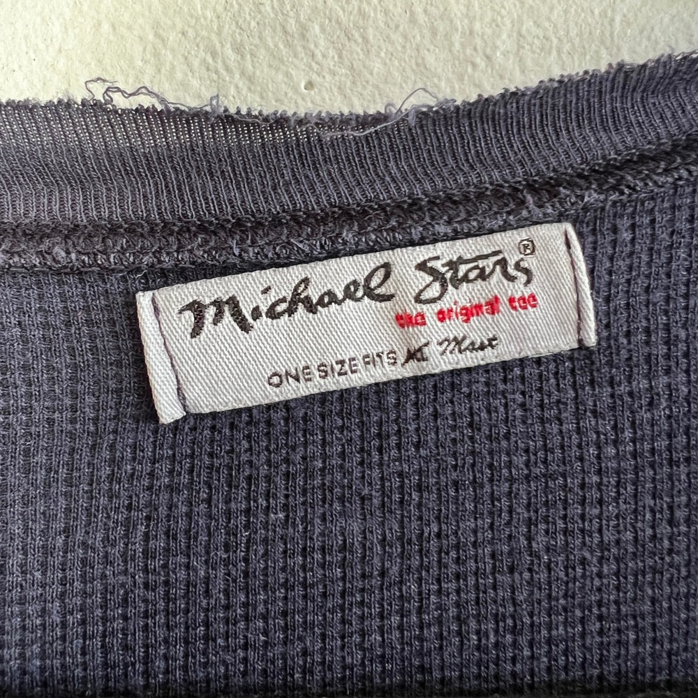Vintage Y2K Ribbed Long Sleeve Henley Top Bella Swan 2000s Distressed - Picture 4 of 10